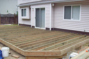 cedar deck framed