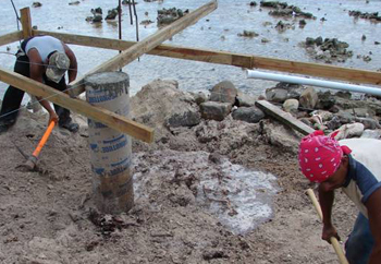 backfilling pier cast